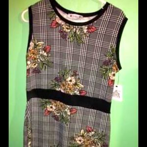 Plaid & Flower style Dress